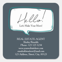 Modern speech bubble Real Estate dark