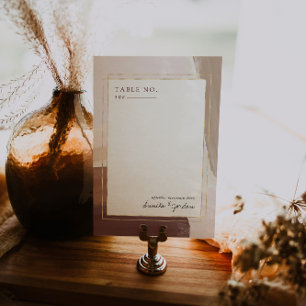 Modern Spiced Terracotta   Table Number Card