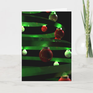 Modern Spiral Christmas Tree Holiday Card
