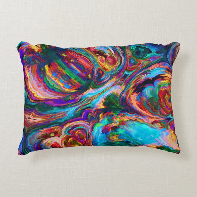 Modern Splash of Paints Accent Pillow (Front)