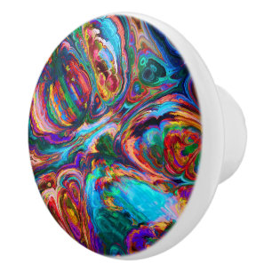 Modern Splash of Paints Ceramic Knob