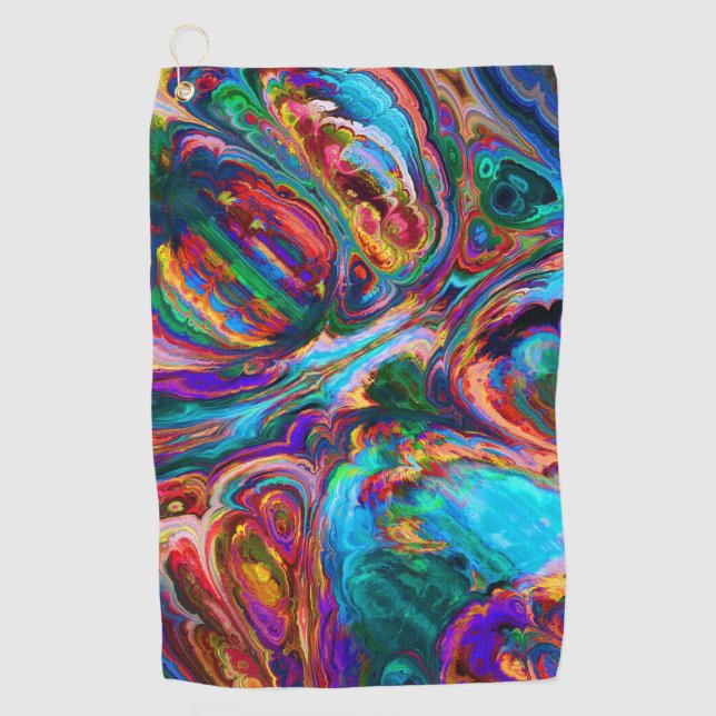 Modern Splash of Paints Golf Towel (Front)