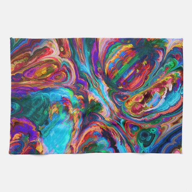 Modern Splash of Paints Kitchen Towel (Horizontal)