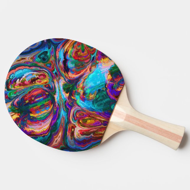 Modern Splash of Paints  Ping Pong Paddle (Side)