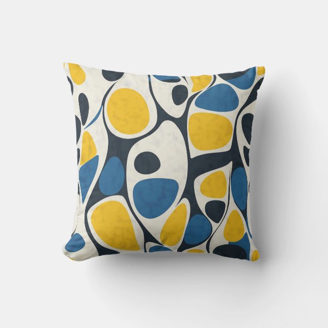 Modern Splash Throw Pillow (Front)