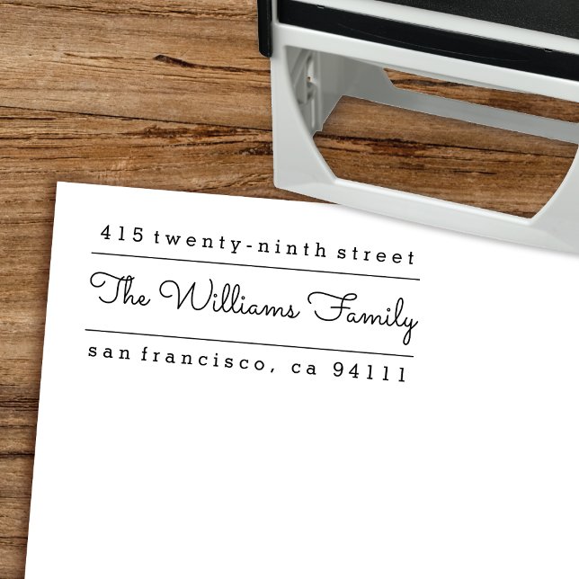 Modern Split Address Self-Inking Return Address Stamp (Creator Uploaded)