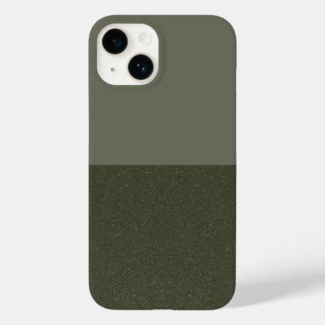 Modern Split Moss Green iPhone 14 Case – Customize (Back)