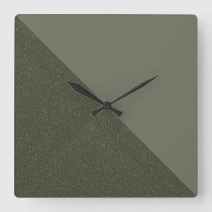 Modern Split Moss Green Wall Clock