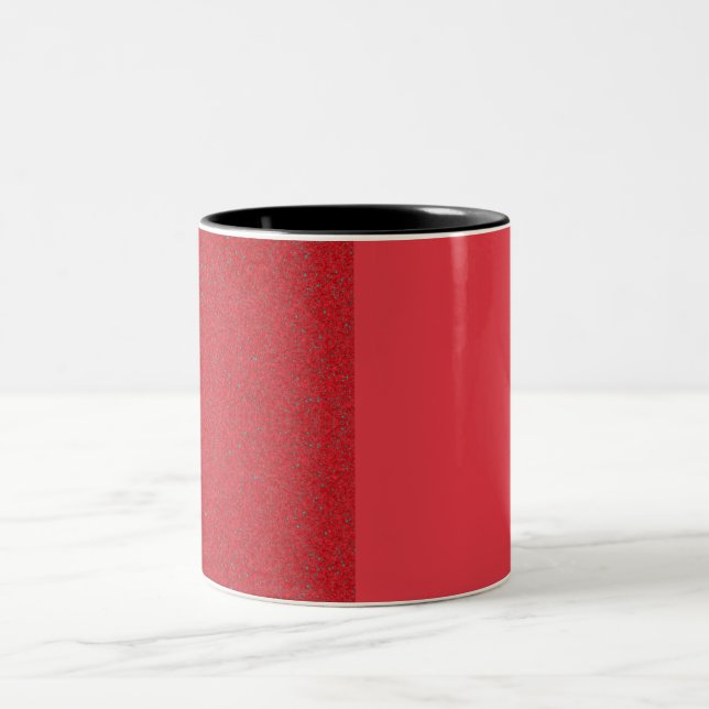 Modern Split Tomato Red Custom Mug (Center)