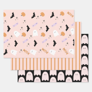 Modern Spooktacular Halloween Party Wrapping Paper Sheet