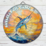 Modern Sport Fisherman Marlin Dartboard<br><div class="desc">Personalize this sport fisherman Dartboard with your name. Makes a great gift for a fisherman. Designed for you by Blackberry Boulevard.</div>