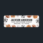Modern Sports Birthday Return Address<br><div class="desc">Add a finishing touch to your child's birthday invitations with these sports themed return address labels.</div>