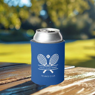 Modern Sports Club Name Lawn Tennis Team Blue Can Cooler