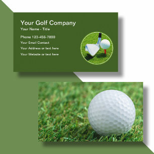 Modern Sports Golf Theme Business Cards