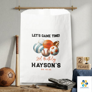 Modern Sports Kids 2nd Birthday party Favour Bag