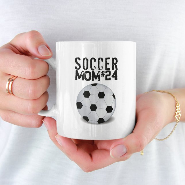 Modern Sports Soccer Mom Cute Simple Player Coffee Mug (Creator Uploaded)