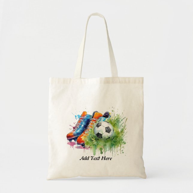 Modern Sports Themed Soccer Ball  Tote Bag (Front)