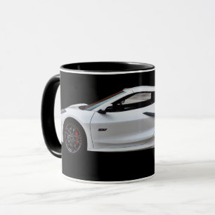 Modern Sportscar Car Fast Car on Black Mug