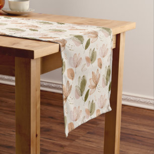 Modern Spring Botanical Floral Table Runner