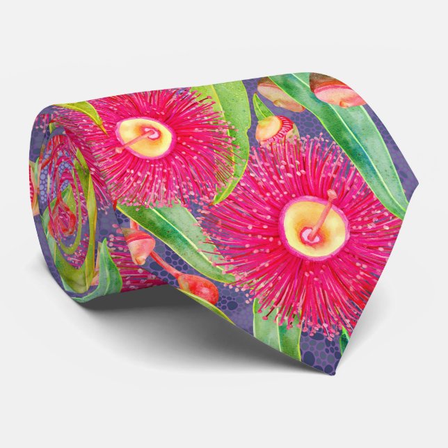 Modern Spring Eucalyptus Blooms After The Rain Tie (Rolled)