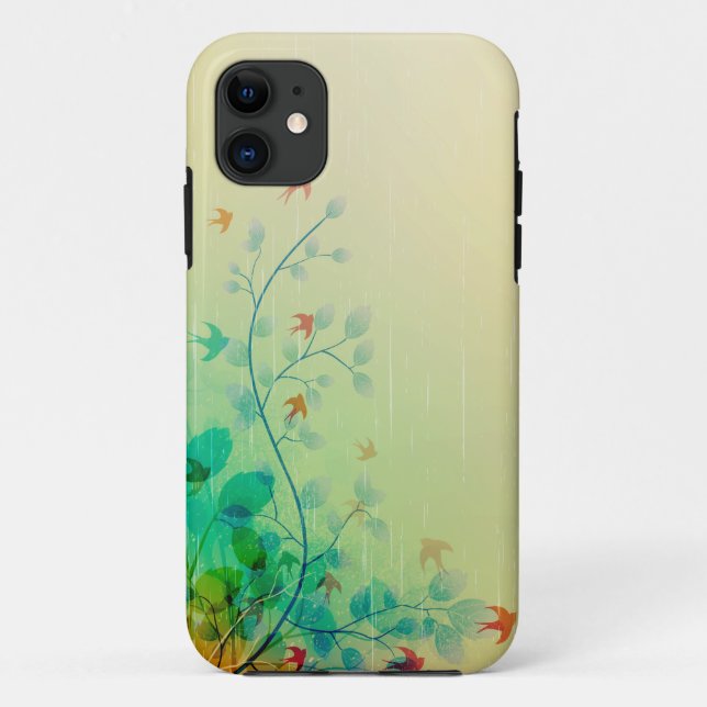 Modern Spring Floral Abstract Art Case-Mate iPhone Case (Back)