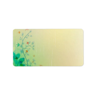 Modern Spring Floral Abstract Art Label