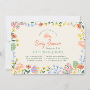 Modern Spring Floral Baby Shower Invitation