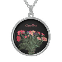 Modern Spring Flower Illustration + Custom Name