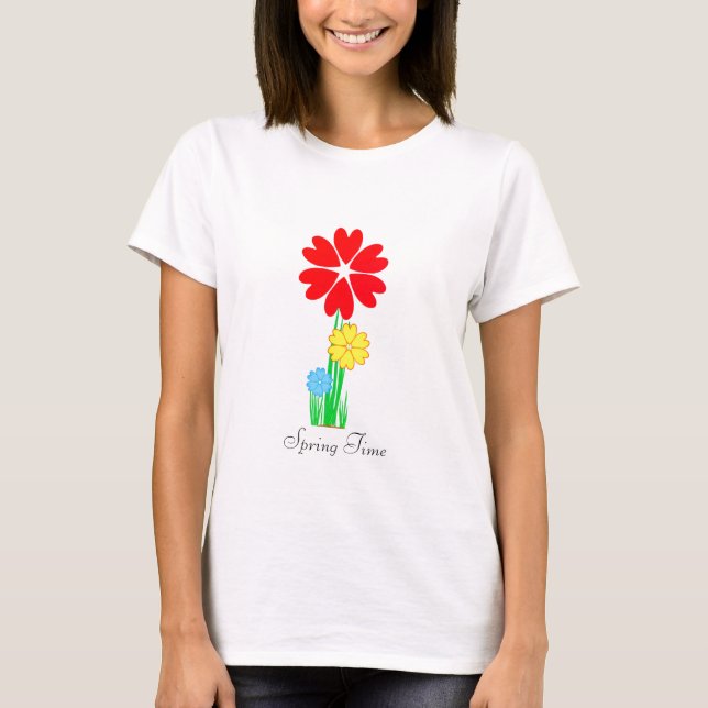 Modern Spring Flowers T-Shirt (Front)