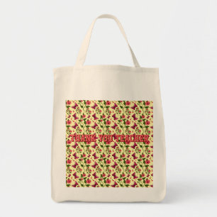Modern Spring Garden Butterfly Floral  Bone China Tote Bag