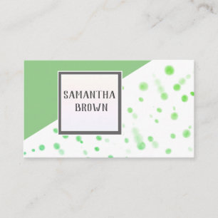 modern spring green business cards