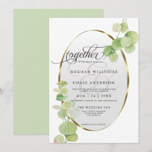 Modern Springtime Eucalyptus BarefootBride™ Invitation