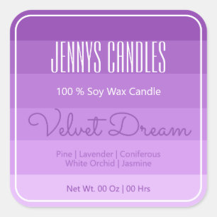 Modern Square Border Pastel Rainbow Ombre Lilac Sticker