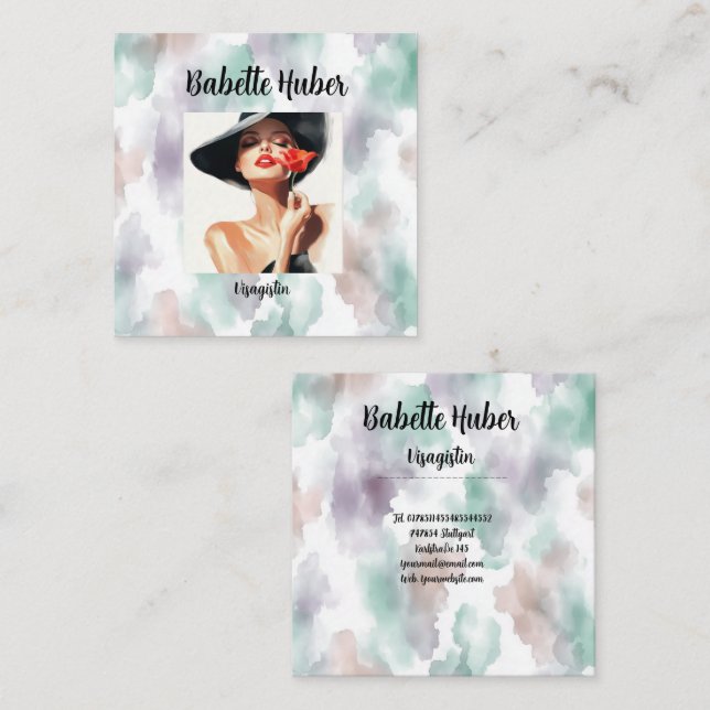 modern square business card (Front/Back)