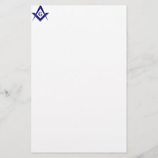 Modern Square & Compasses Stationery