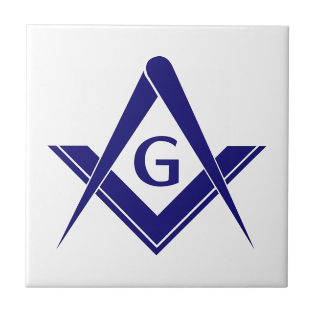 Modern Square & Compasses Tile (Front)