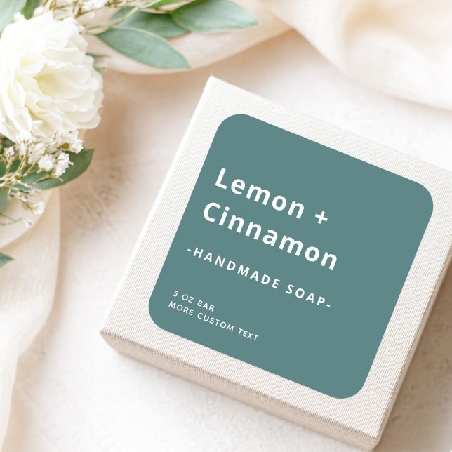 Modern square dusty pine green product label (Modern square dusty pine green product label)