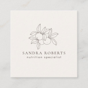 Modern square  nutrition specialist Business Card