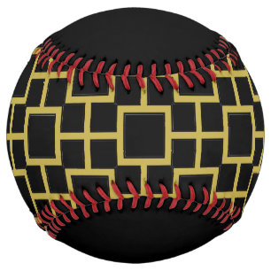 Modern Square Pattern Gold  Softball