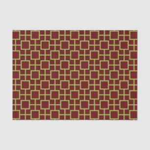 Modern Square Pattern Gold Tissue Paper