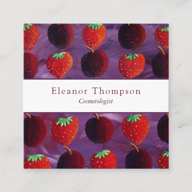 Modern Square Professional Square Business Card (Front)