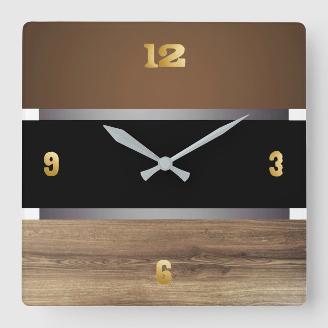 Modern Square Wall Clock (Front)