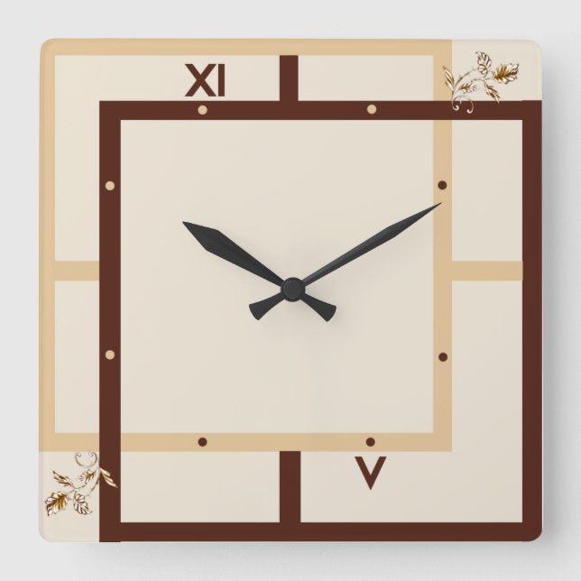 Modern  square wall clock (Front)