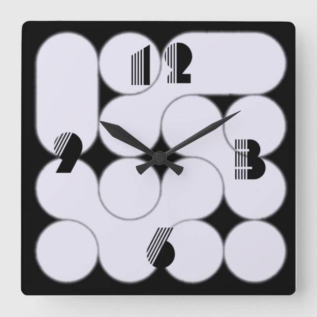 Modern Square Wall Clock (Front)