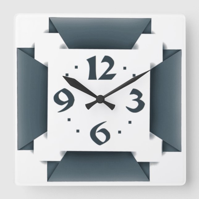 Modern  square wall clock (Front)