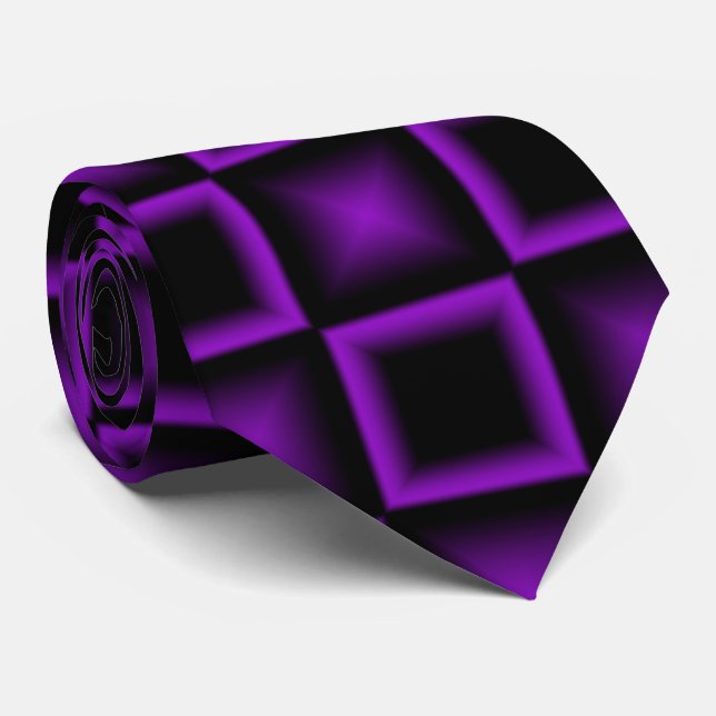 Modern Squares Pattern Neck Tie (Rolled)