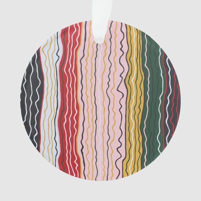Modern Squiggles 2 Acrylic Ornament (Front)