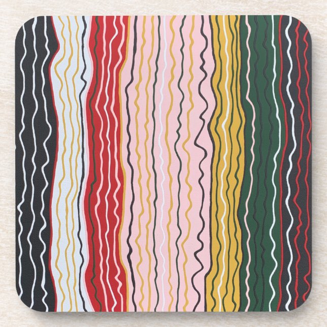 Modern Squiggles 2 Set of 6 Coasters (Front)