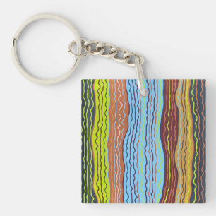Modern Squiggles 4 Keychain
