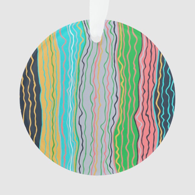 Modern Squiggles Acrylic Ornament (Front)